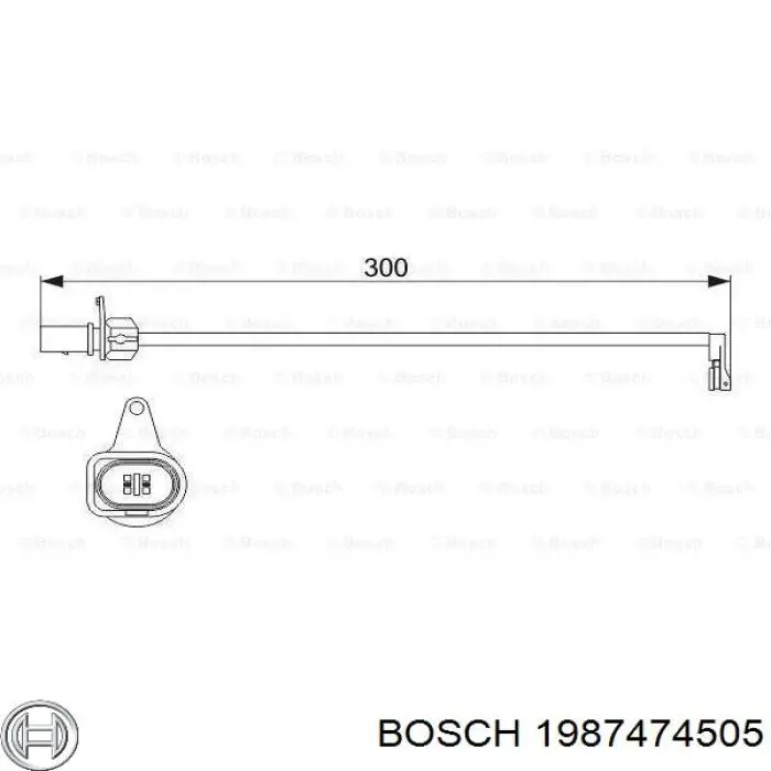 1987474505 Bosch contacto de aviso, desgaste de los frenos