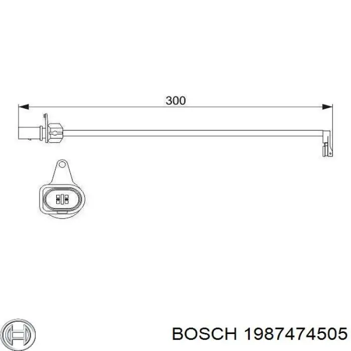 Comprar 1987474505 Bosch Sensor de desgaste de las pastillas de freno delanteras