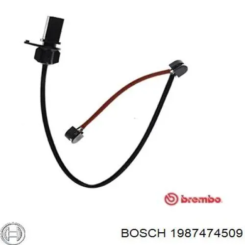 1 987 474 509 Bosch contacto de aviso, desgaste de los frenos