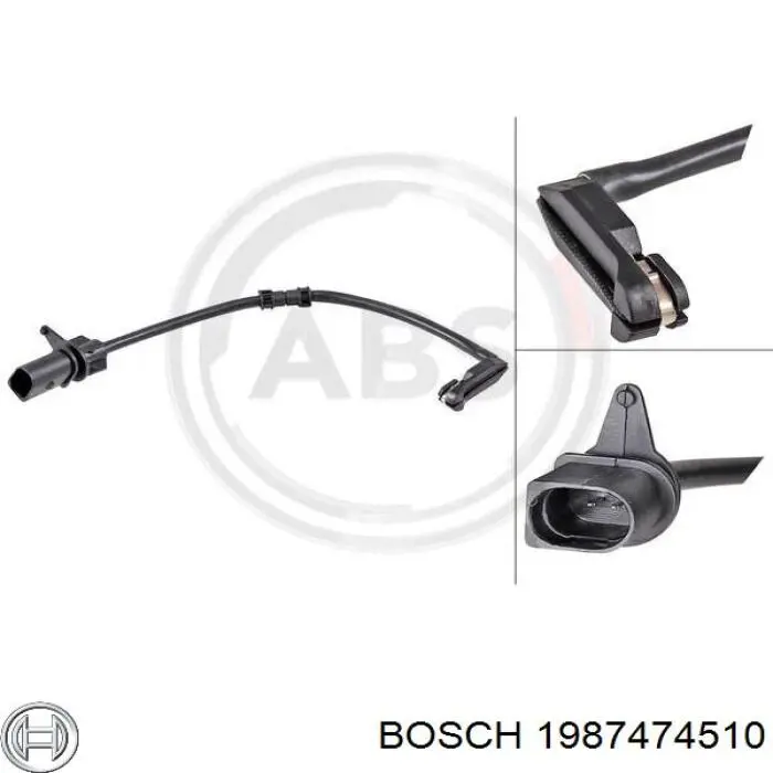 1987474510 Bosch contacto de aviso, desgaste de los frenos, trasero