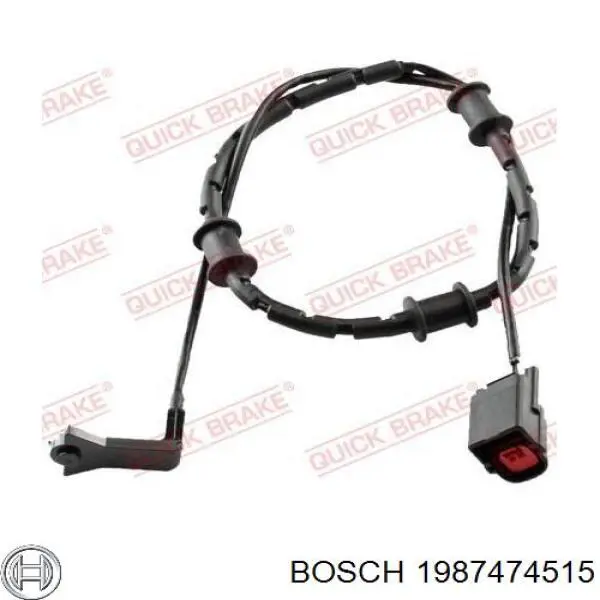 1987474515 Bosch contacto de aviso, desgaste de los frenos, trasero