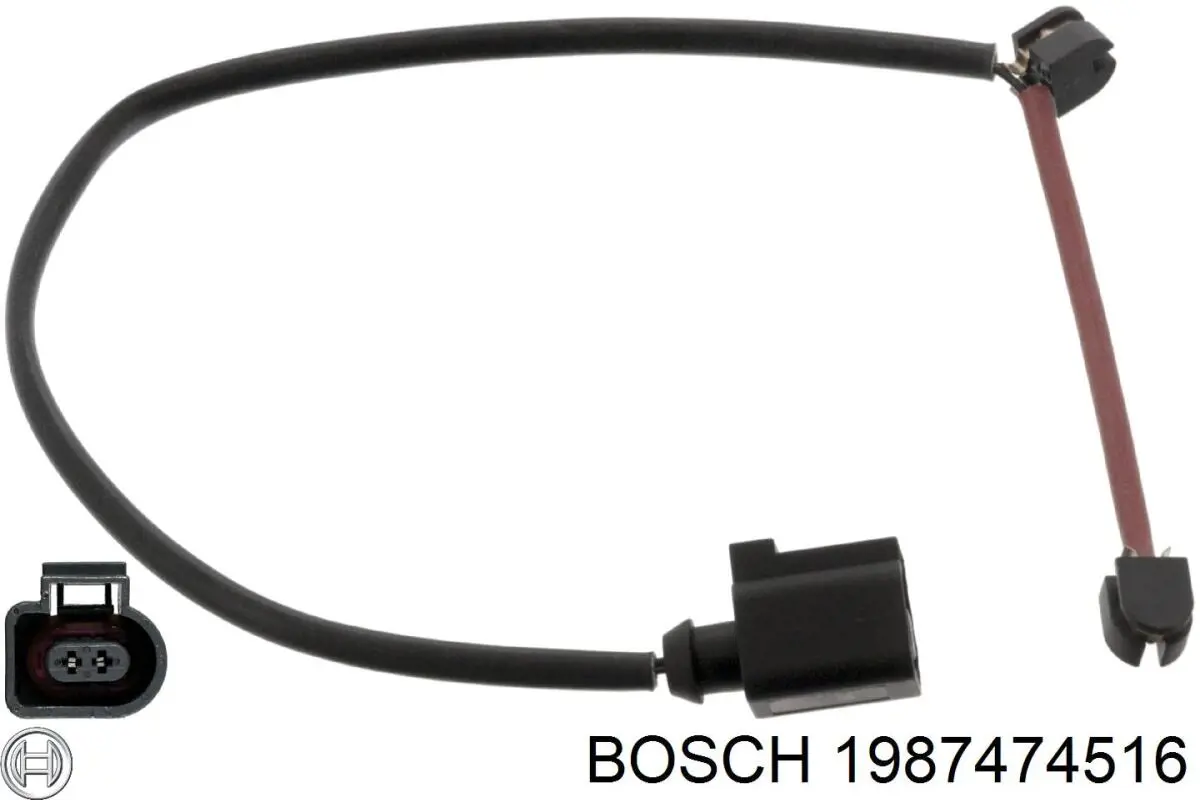 1987474516 Bosch contacto de aviso, desgaste de los frenos