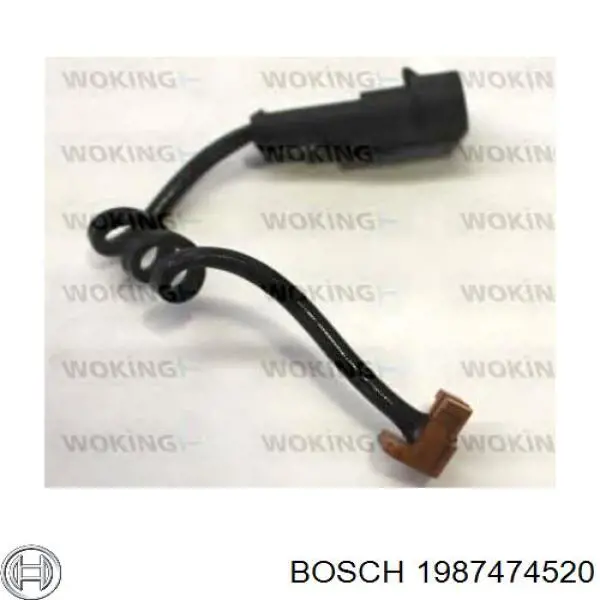Sensor de desgaste de las pastillas de freno delanteras Bosch 1987474520