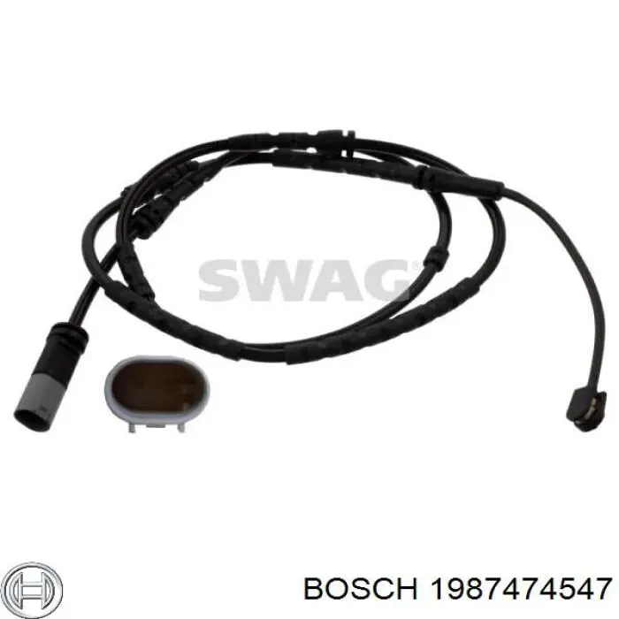 1987474547 Bosch contacto de aviso, desgaste de los frenos, trasero