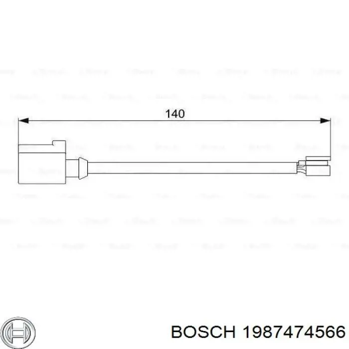 Sensor de desgaste de pastillas de freno trasero Bosch 1987474566 precio, desde 2,99 EUR