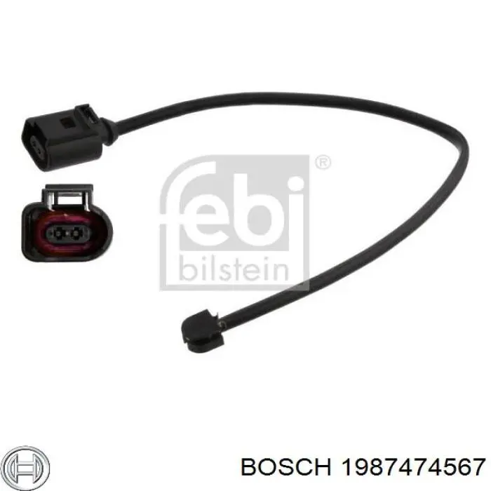 1987474567 Bosch contacto de aviso, desgaste de los frenos
