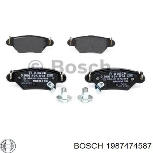 1987474587 Bosch Sensor de desgaste de las pastillas de freno delanteras