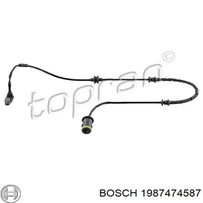 1987474587 Bosch contacto de aviso, desgaste de los frenos