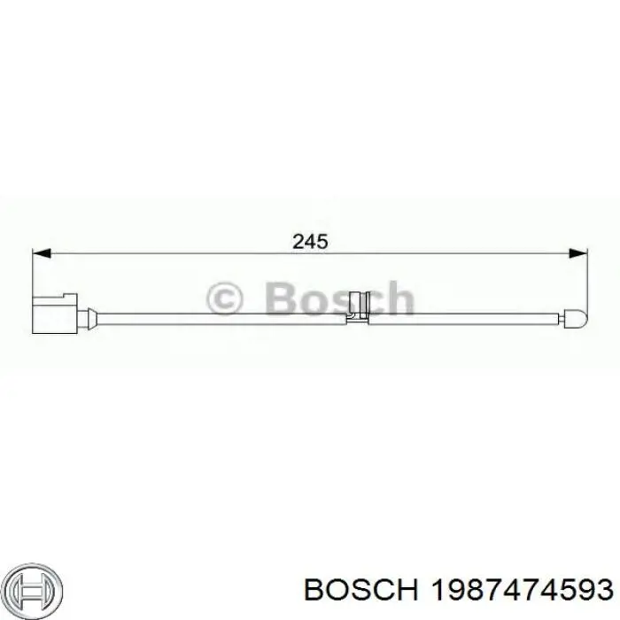 1987474593 Bosch contacto de aviso, desgaste de los frenos