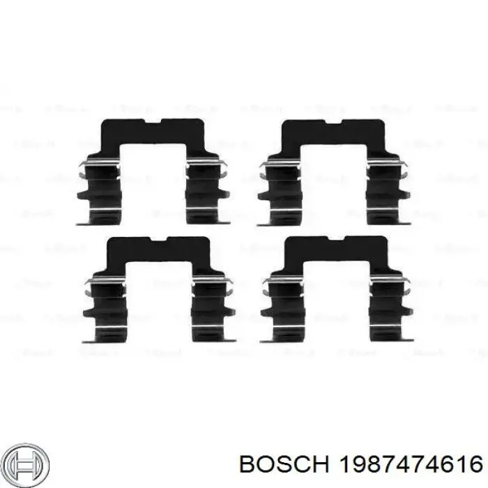 1987474616 Bosch juego de reparación, pastillas de frenos