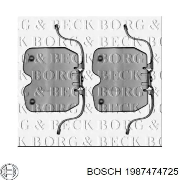 1987474725 Bosch conjunto de muelles almohadilla discos delanteros