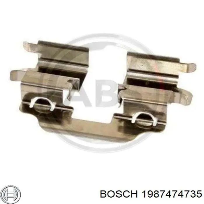 1987474735 Bosch conjunto de muelles almohadilla discos traseros