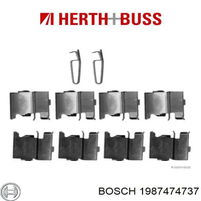 1 987 474 737 Bosch conjunto de muelles almohadilla discos delanteros