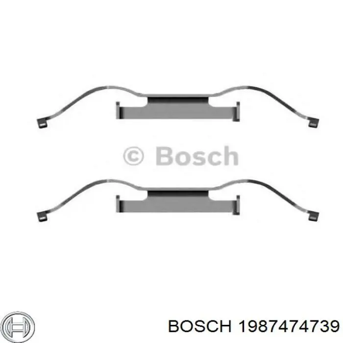 Chapa antirruido de fijación de la pastilla de freno delantera 1987474739 Bosch