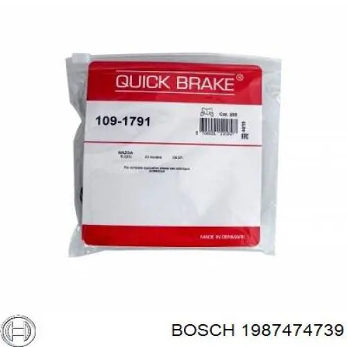 Chapa antirruido de fijación de la pastilla de freno delantera Bosch 1987474739 precio, desde 32,93 EUR