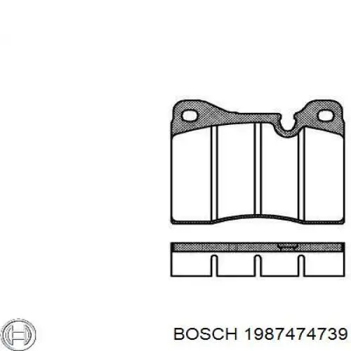 Comprar 1987474739 Bosch Chapa antirruido de fijación de la pastilla de freno delantera