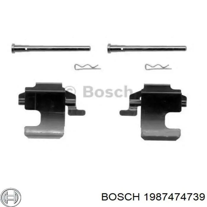 Comprar 1987474739 Bosch Chapa antirruido de fijación de la pastilla de freno delantera