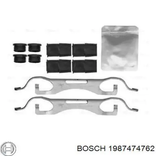 1987474762 Bosch conjunto de muelles almohadilla discos delanteros