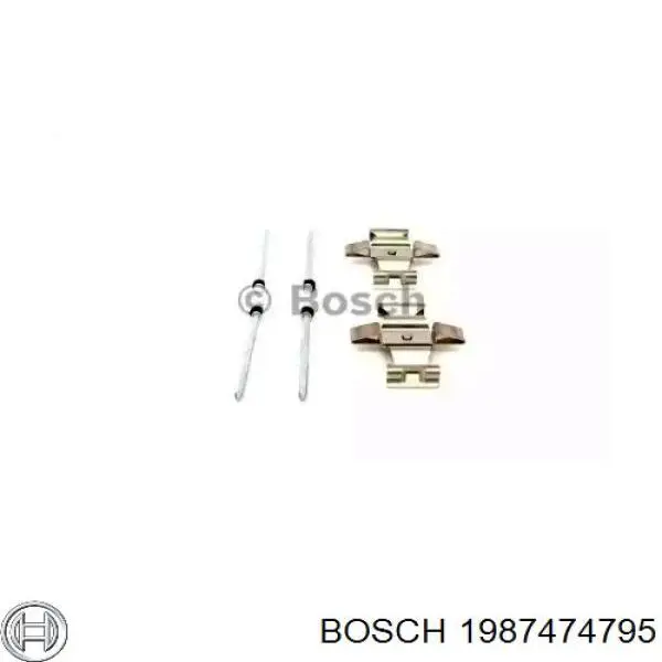 1 987 474 795 Bosch juego de reparación, pastillas de frenos