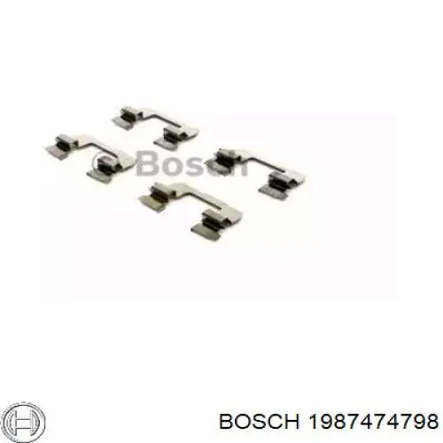 1 987 474 798 Bosch conjunto de muelles almohadilla discos delanteros