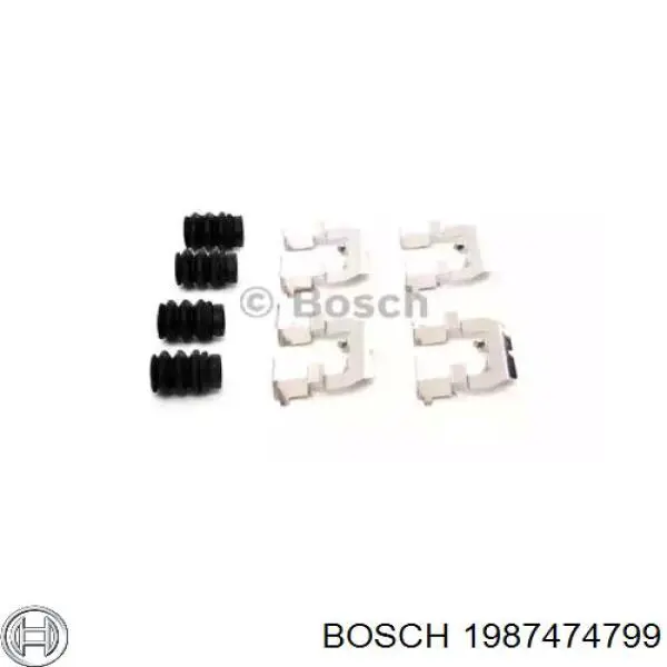 1 987 474 799 Bosch conjunto de muelles almohadilla discos delanteros