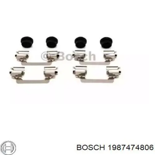 1 987 474 806 Bosch conjunto de muelles almohadilla discos delanteros