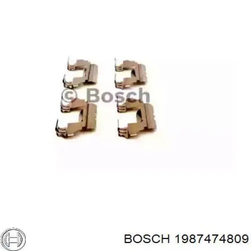 1987474809 Bosch conjunto de muelles almohadilla discos delanteros
