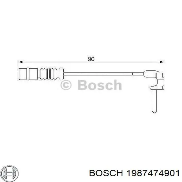 1987474901 Bosch contacto de aviso, desgaste de los frenos