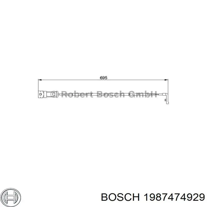 1987474929 Bosch contacto de aviso, desgaste de los frenos