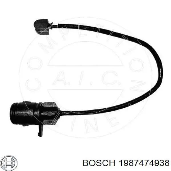 1987474938 Bosch contacto de aviso, desgaste de los frenos