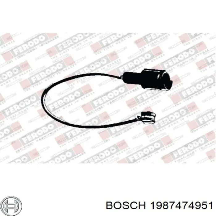 1987474951 Bosch contacto de aviso, desgaste de los frenos