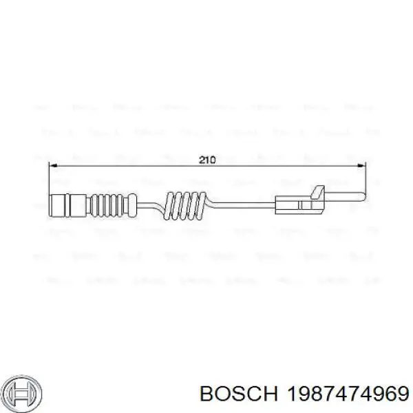 Sensor de desgaste de las pastillas de freno delanteras Bosch 1987474969 precio, desde 3,35 EUR