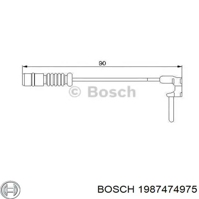 1 987 474 975 Bosch contacto de aviso, desgaste de los frenos