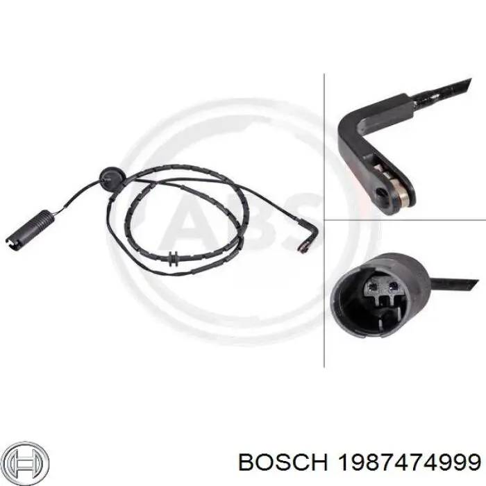 1987474999 Bosch contacto de aviso, desgaste de los frenos