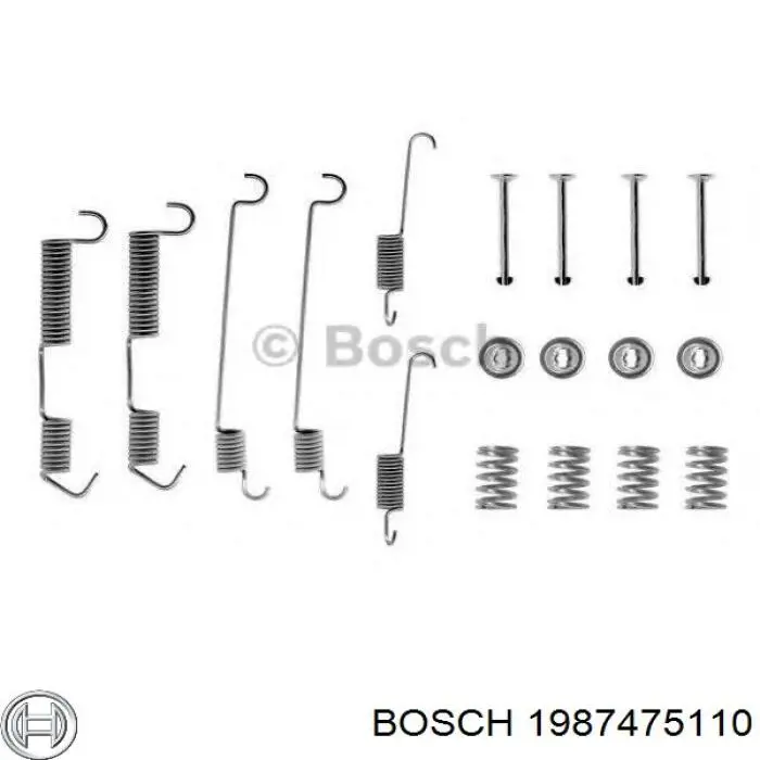 Kit de montaje de zapatas de freno traseras Bosch 1987475110 precio, desde 8,36 EUR