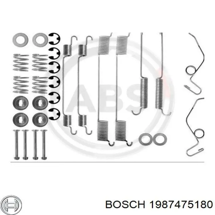 1987475180 Bosch juego de reparación, frenos traseros