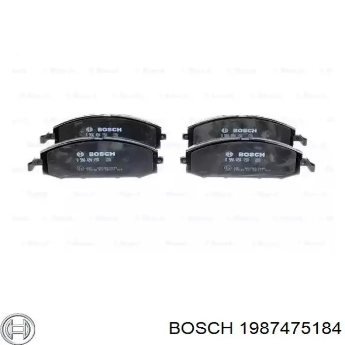 1987475184 Bosch kit de montaje, zapatas de freno traseras