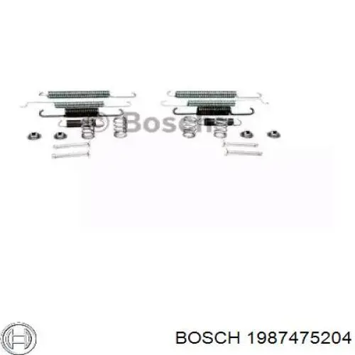 1987475204 Bosch kit de montaje, zapatas de freno traseras