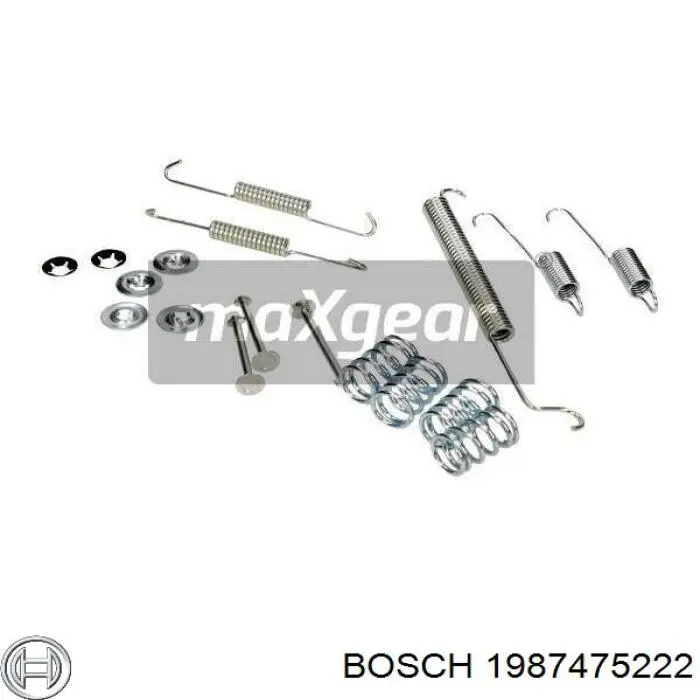 1987475222 Bosch kit de montaje, zapatas de freno traseras