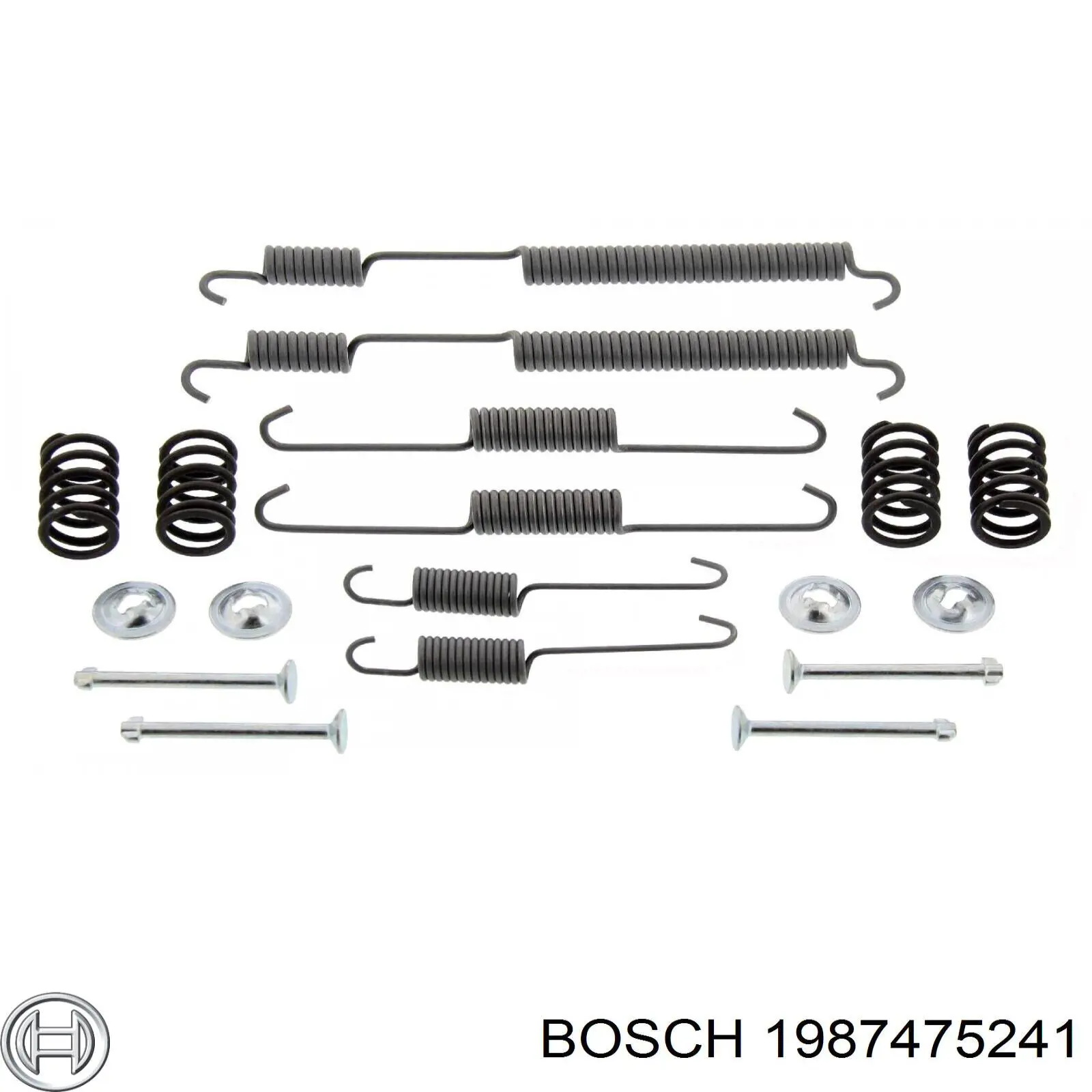 1987475241 Bosch kit de montaje, zapatas de freno traseras