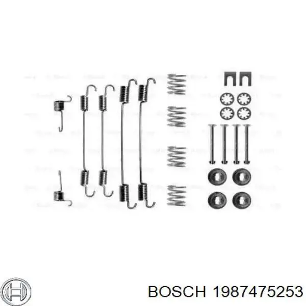 Juego de montaje, zapatas de freno traseras Bosch 1987475253