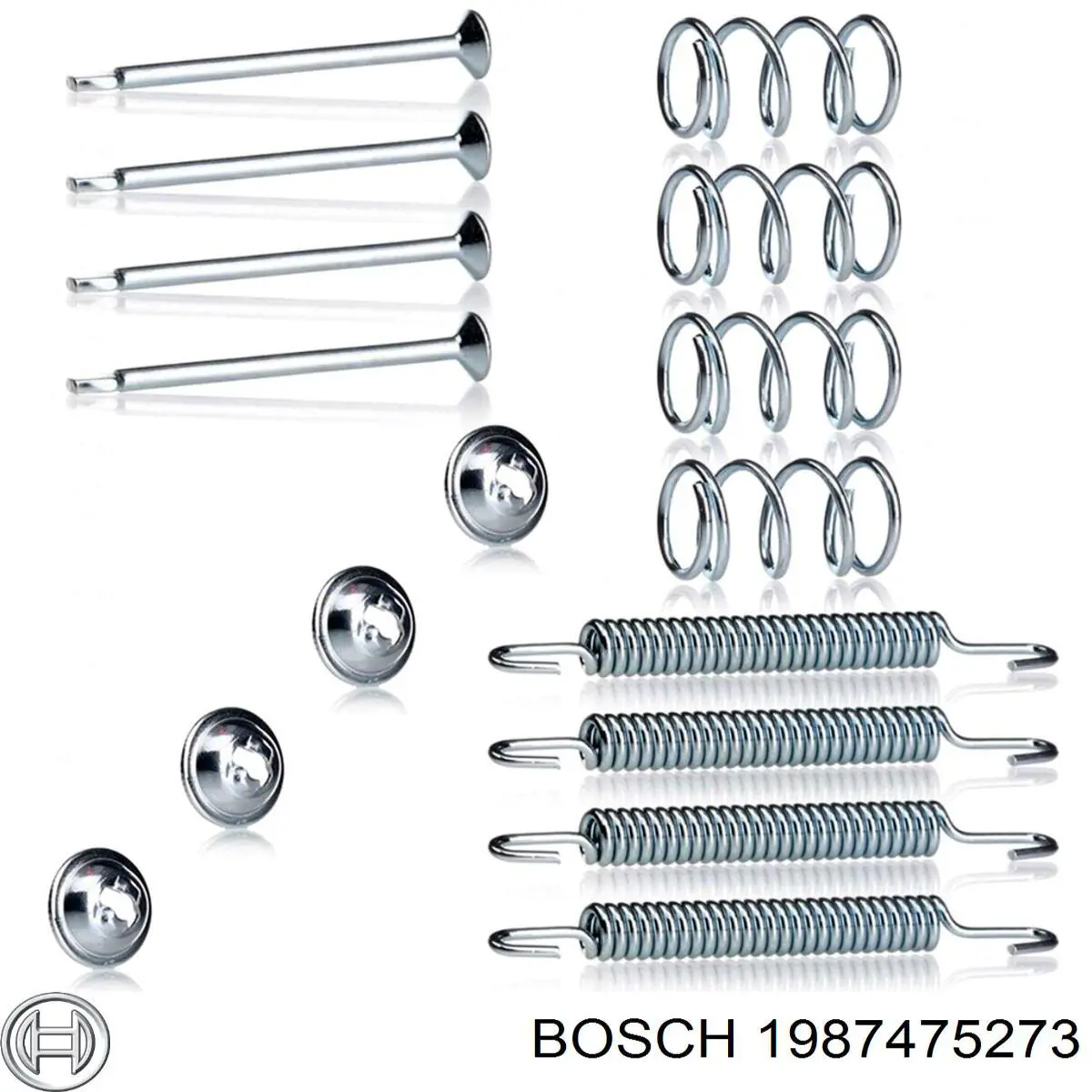 1987475273 Bosch kit de montaje, zapatas de freno traseras