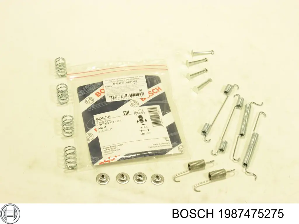 Juego de montaje, zapatas de freno traseras Bosch 1987475275