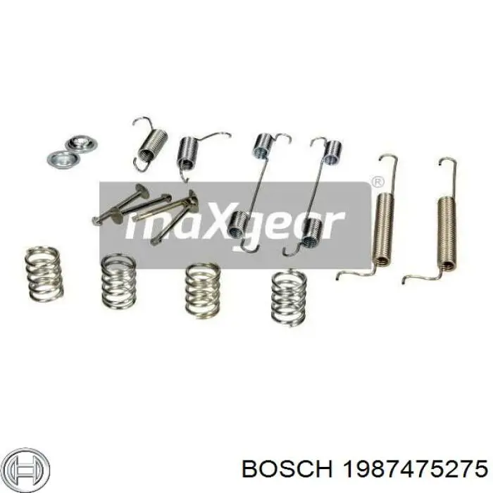 1987475275 Bosch kit de montaje, zapatas de freno traseras