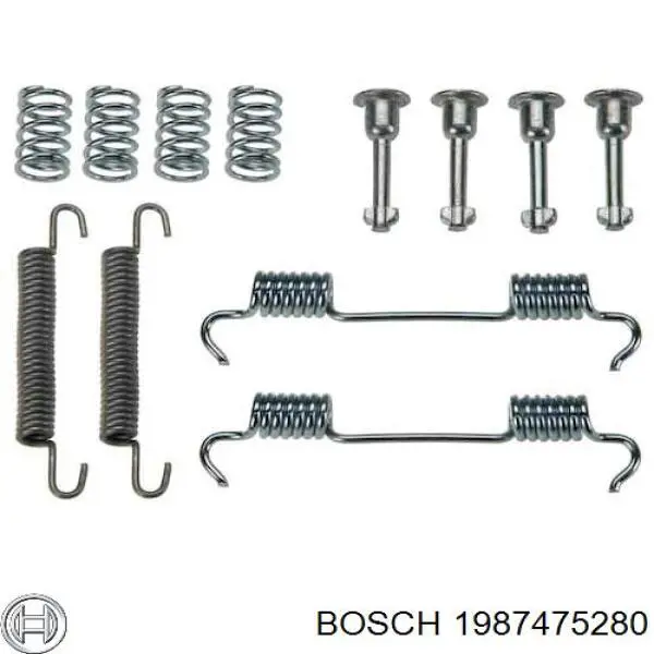 1987475280 Bosch juego de reparación, pastillas de frenos