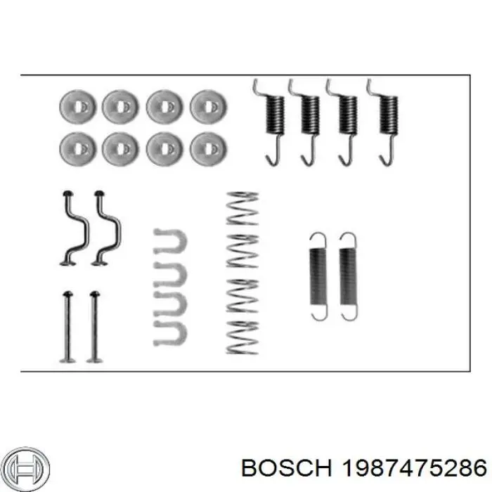 1987475286 Bosch juego de reparación, pastillas de frenos