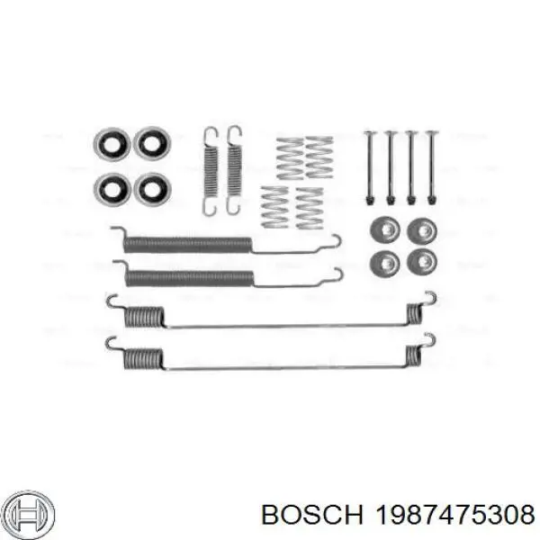 1987475308 Bosch juego de reparación, pastillas de frenos