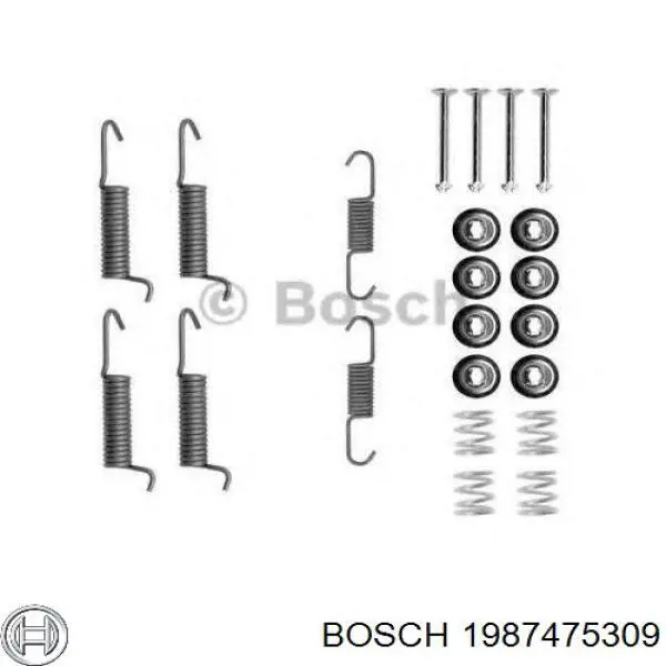 Kit de montaje de zapatas de freno traseras Bosch 1987475309 precio, desde 9,97 EUR
