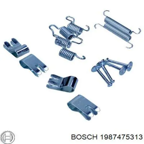 1987475313 Bosch kit de montaje, zapatas de freno traseras