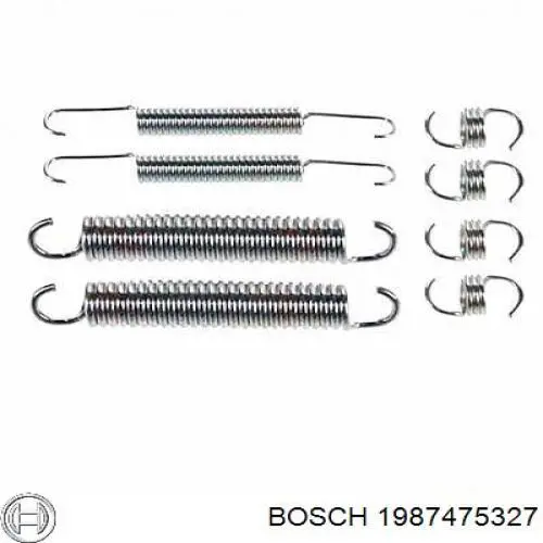 1987475327 Bosch kit de montaje, zapatas de freno traseras